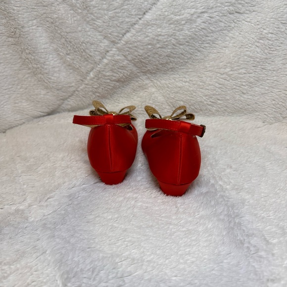 JoyFolie Kids size 2 Valeria short heels in red and gold - Picture 5 of 6